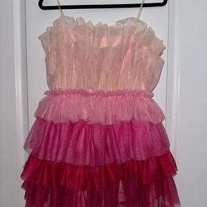 Storia Blush and Pink Tulle Dress